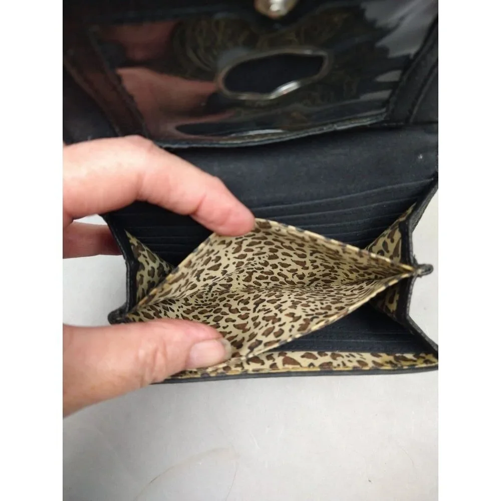 Relic Leather Wallet Brown Zip Pocket Coin Purse‎ Card Slots Bi-Fold Wallet